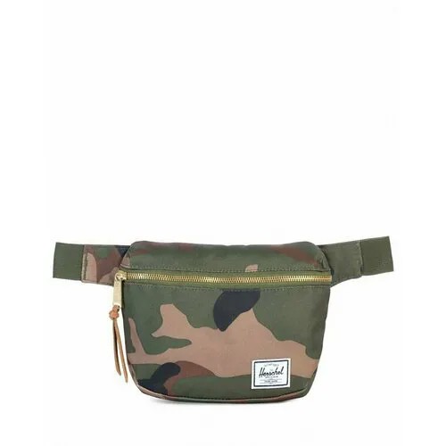 Сумка поясная Herschel, фактура тиснение, камуфляж