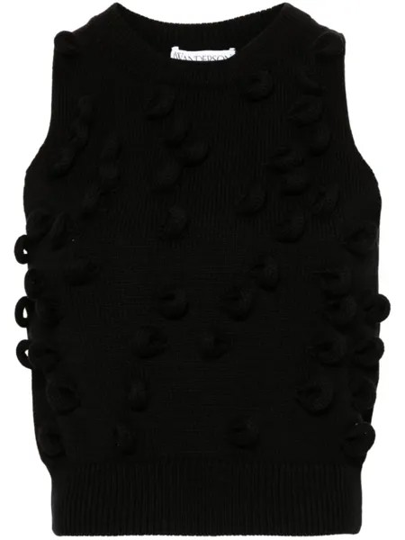 JW Anderson трикотажный топ без рукавов, черный