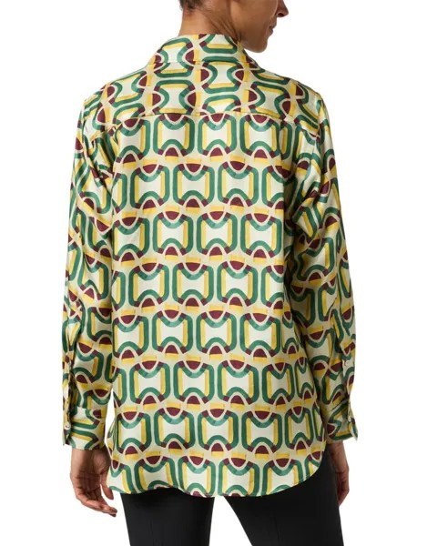 Шелковая рубашка «Семьдесят» Seventy, цвет Green Multi