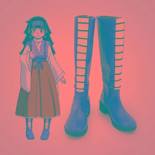 Японские Аниме HUNTERxHUNTER Cos Aruka Zorudikku/Обувь для косплея Alluka Zoldyck K19 Женские ботинки в стиле 