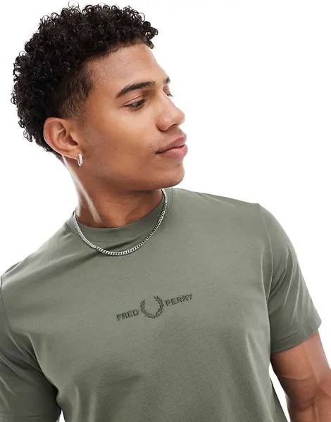 Fred Perry – футболка Besticktes цвета хаки