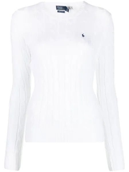 Polo Ralph Lauren джемпер Julianna фактурной вязки, белый