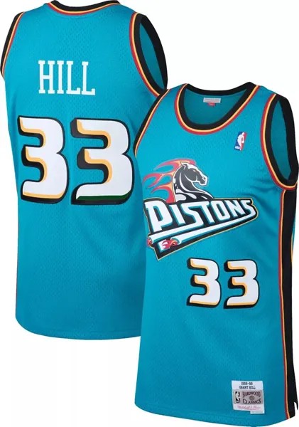 Мужская майка Mitchell & Ness Detroit Pistons Grant Hill #33 Swingman