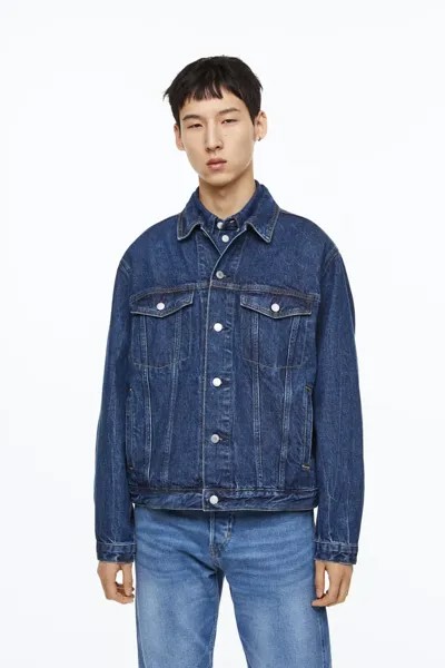 Джинсовая куртка обычного кроя H&M, синий