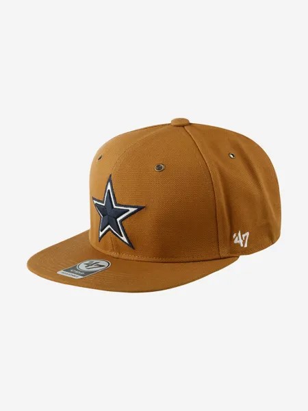 Бейсболка с прямым козырьком 47 BRAND Carhartt collab Dallas Cowboys NFL (коричневый), Коричневый