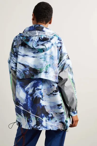 ADIDAS BY STELLA MCCARTNEY Куртка-трансформер TrueNature из переработанного рипстопа с принтом, синий
