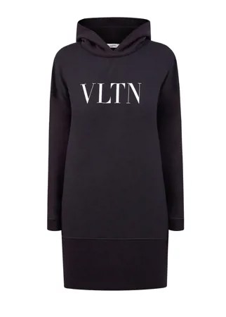 Худи из плотного хлопка с принтом VLTN