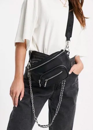 Черная сумка через плечо Steve Madden-Черный цвет