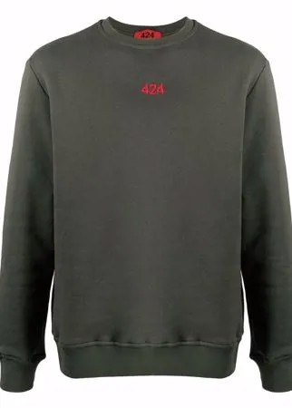 424 свитер с вышитым логотипом