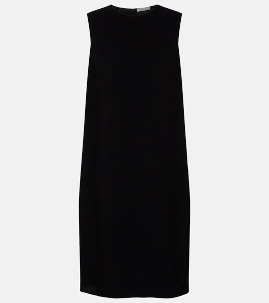Платье миди Mirna из крепа THE ROW, черный
