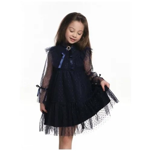 Платье для девочек Mini Maxi, модель 7360, цвет синий, размер 116