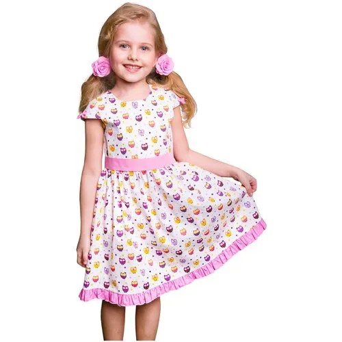 Летнее платье для девочки из хлопка / Нарядное платье для детского сада, утренника / Платье 