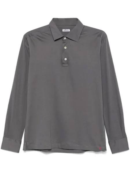 Kiton рубашка-поло из джерси, серый