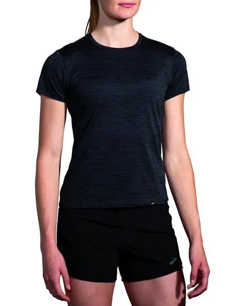 Футболка Brooks Luxe, цвет Heather Deep Black