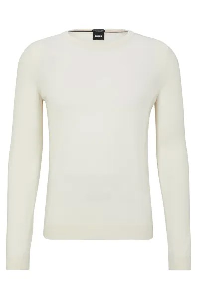 Джемпер Hugo Boss Slim-fit In Virgin Wool, кремовый