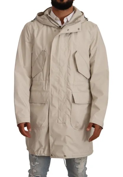 Куртка VAKKO Белая длинная ветровка с капюшоном из полиэстера IT56/US46/XXL Рекомендуемая розничная цена 500 долларов США