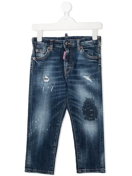 Dsquared2 Kids джинсы с эффектом потертости