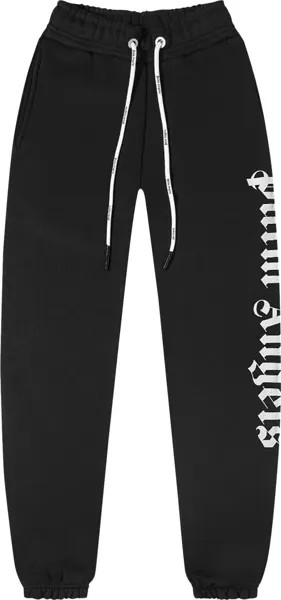 Спортивные брюки Palm Angels Side Logo Sweatpants 'Black/White', черный