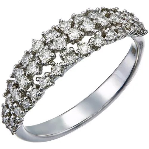 Кольцо с 39 бриллиантами из белого золота R1523-1001 Sargon Jewelry