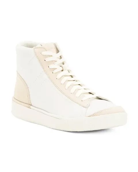 Кожаные высокие кеды с чашечками Clarks, цвет Off White Combo