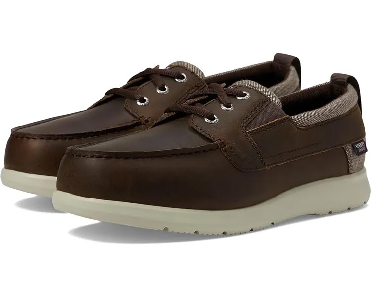 Топсайдеры Sperry Bowrider Plushstep 3-Eye Leather, коричневый