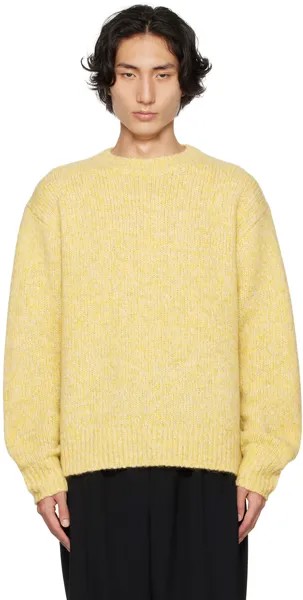Желтый свитер с круглым вырезом Dries Van Noten