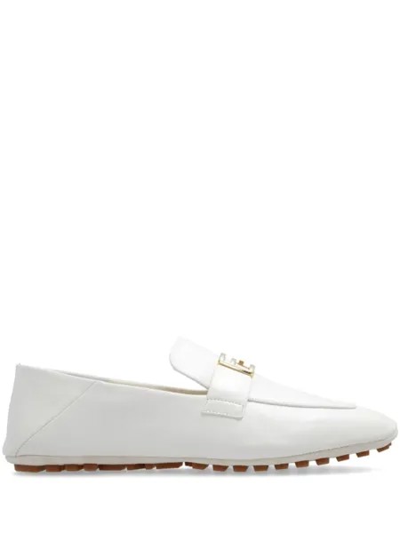 FENDI лоферы Baguette с логотипом, белый