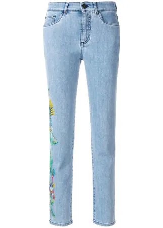 Mr & Mrs Italy укороченные джинсы с цветочным принтом