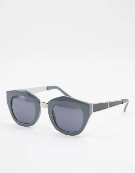 Серые солнцезащитные очки в массивной оправе AJ Morgan-Серый