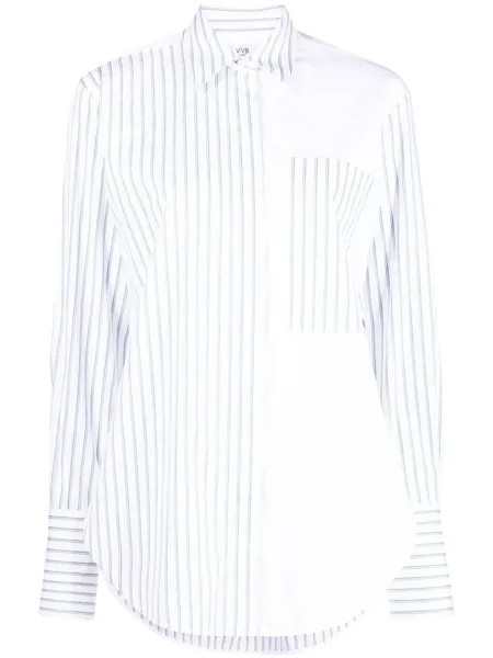 Victoria Victoria Beckham рубашка в полоску со вставками
