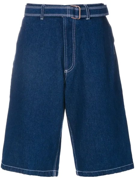 AMI Paris джинсовые шорты с поясом