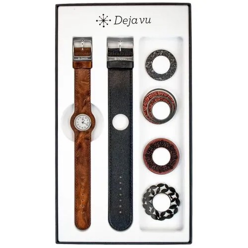 Наручные часы DEJAVU Часы женские наручные Dejavu Premium 329C102, коричневый