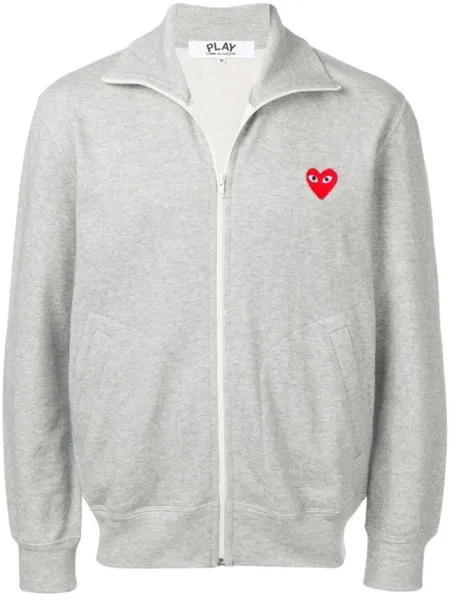 Comme Des Garçons Play спортивная куртка с сердцами, серый