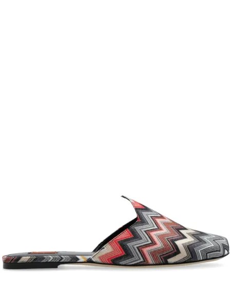 Мюли с узором зигзаг Missoni, черный