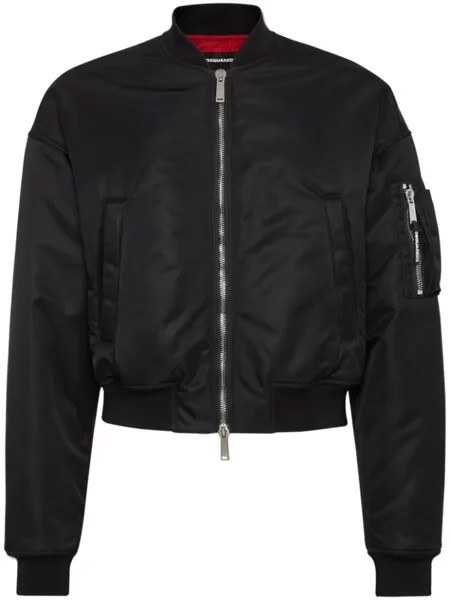 DSQUARED2 укороченный бомбер, черный