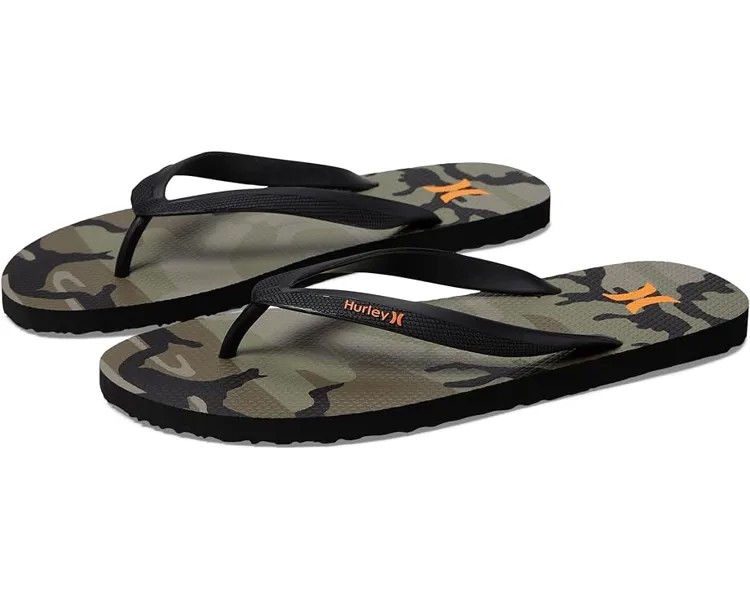 Сандалии Hurley Icon Printed Flip-Flops, черный