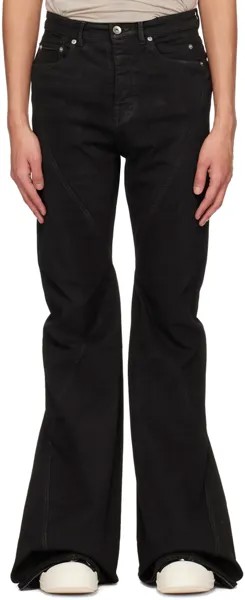 Черные джинсы Bootcut с косой окантовкой Rick Owens Drkshdw, цвет Black