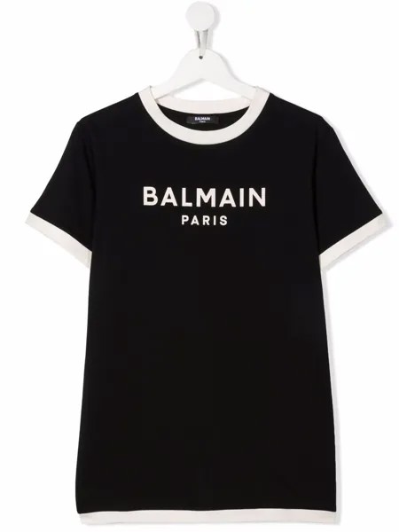 Balmain Kids футболка с логотипом