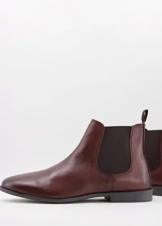 Классические кожаные ботинки челси коричневого цвета Silver Street-Коричневый цвет