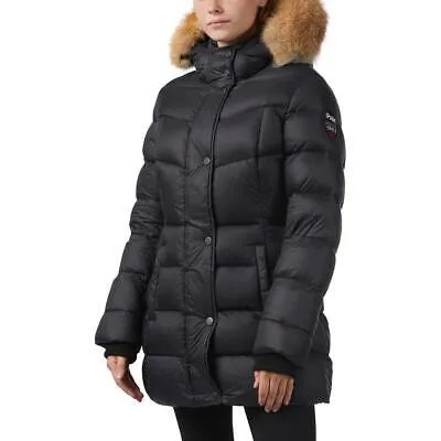 Pajar Womens Roxy Black Down Winter Fox Fur Puffer Coat Верхняя одежда S BHFO 6091