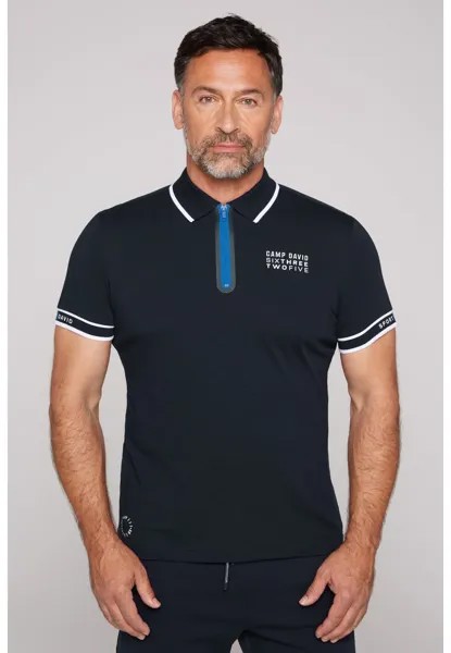 Рубашка-поло MIT ZIPPER Camp David, цвет blue navy