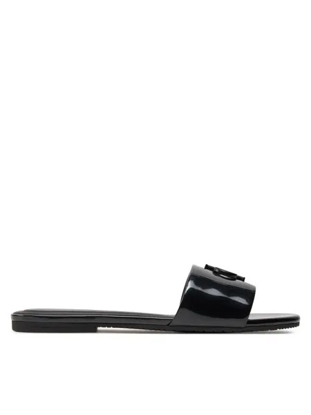 Шлепанцы Calvin Klein Jeans Flat Sandal Slide Mg Met, черный
