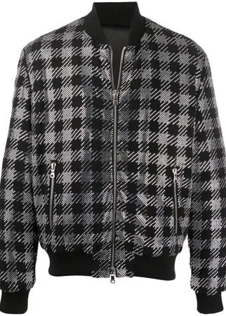 Balmain куртка-бомбер с кристаллами