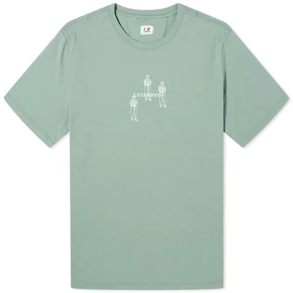 Футболка C.P. Company 30/1 Jersey Relaxed Graphic T-Shirt, цвет Green Bay