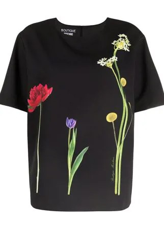 Boutique Moschino футболка с цветочным принтом