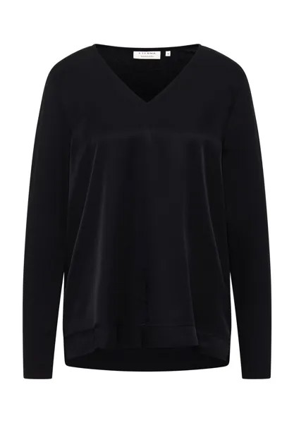 Рубашка из вискозы LOOSE FIT ETERNA, черный