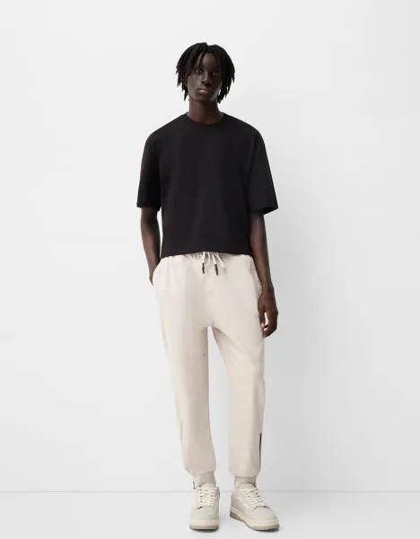 Брюки-Джоггеры с молниями Bershka, желтый