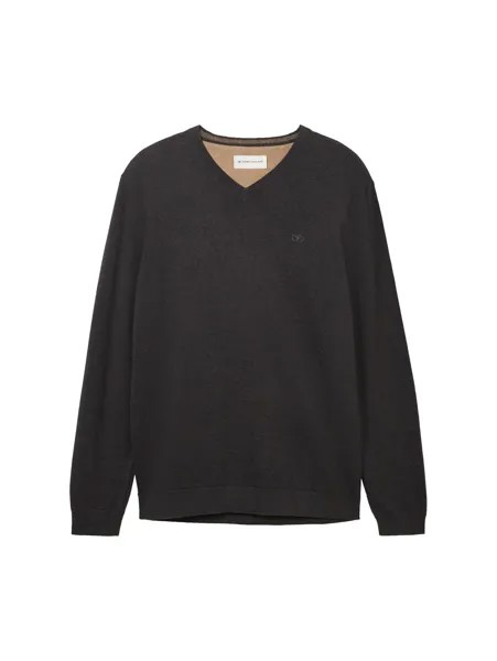 Пуловер Tom Tailor BASIC V NECK, серый