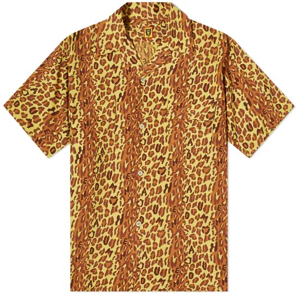 Рубашка Human Made Leopard Vacation, желтый