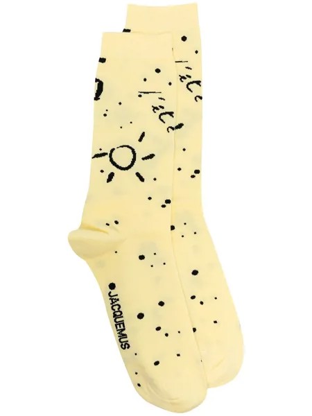Jacquemus носки вязки интарсия с логотипом